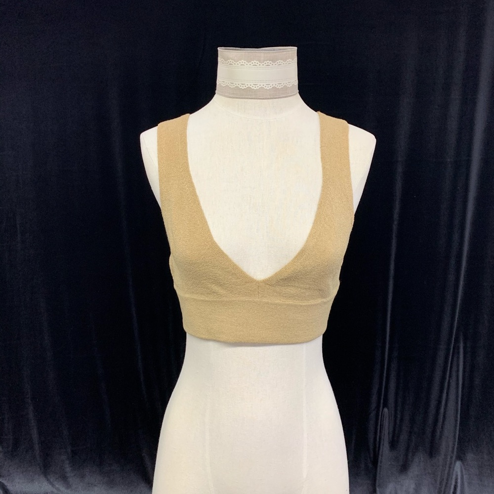 Gold/nude knit cami